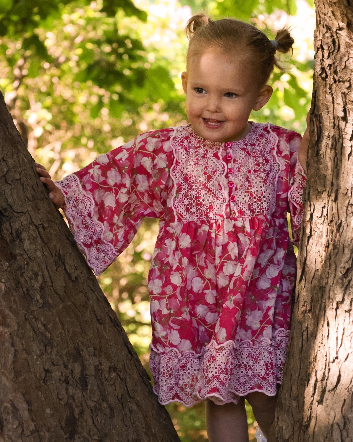 Cotton Slub Shift Dress, Poppy Meadow. Image #1