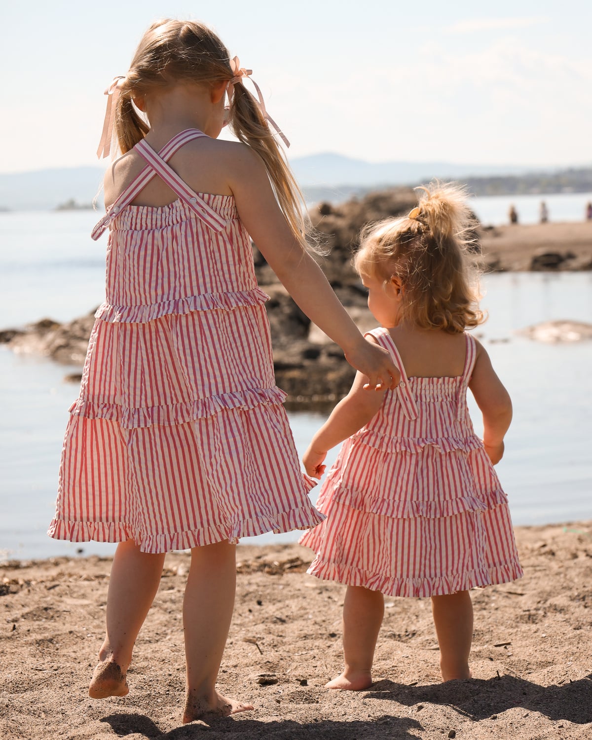Seersucker Strap Dress, Pink Stripe. Image #2