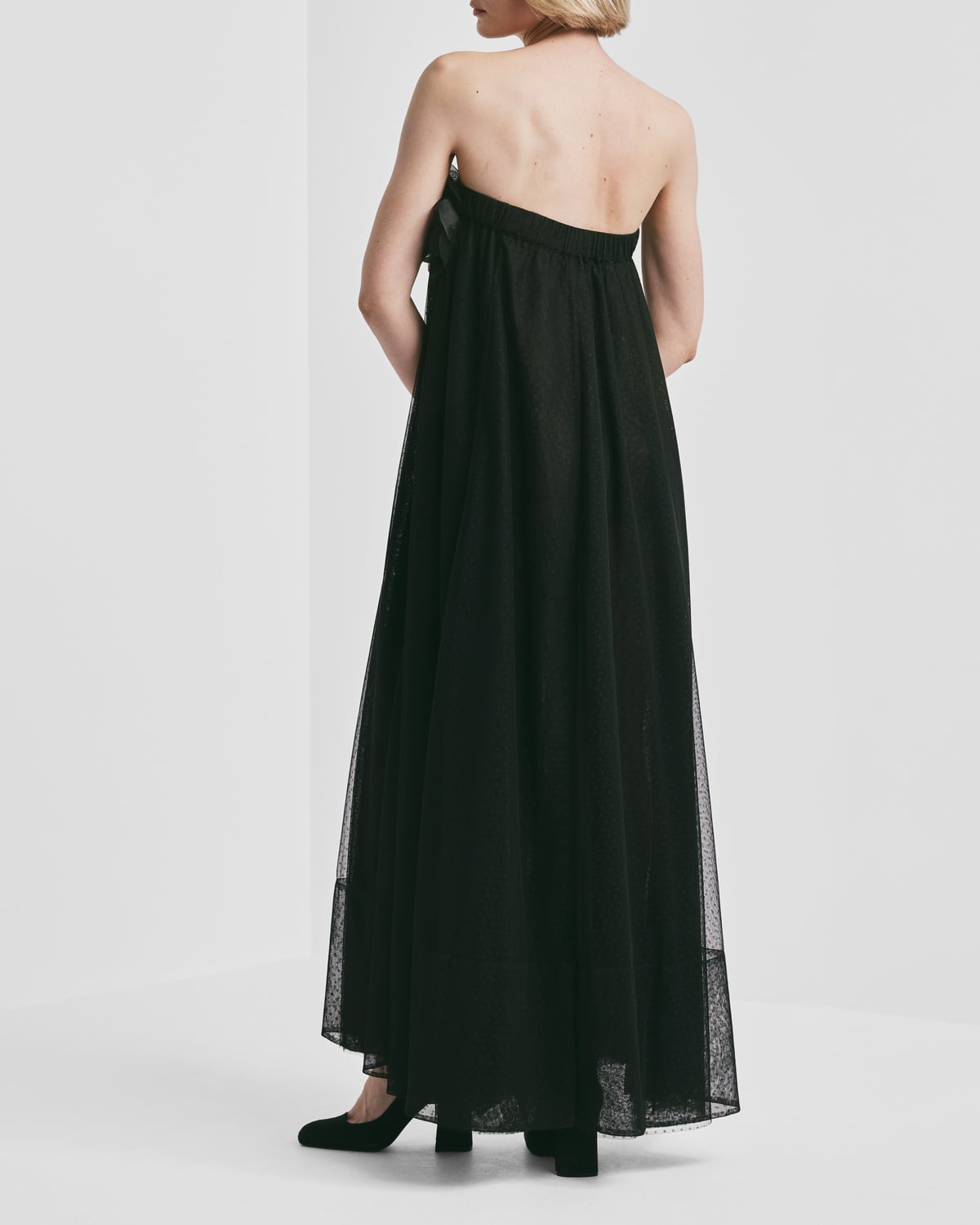 Tulle Decorated Dress, Black. Image #4