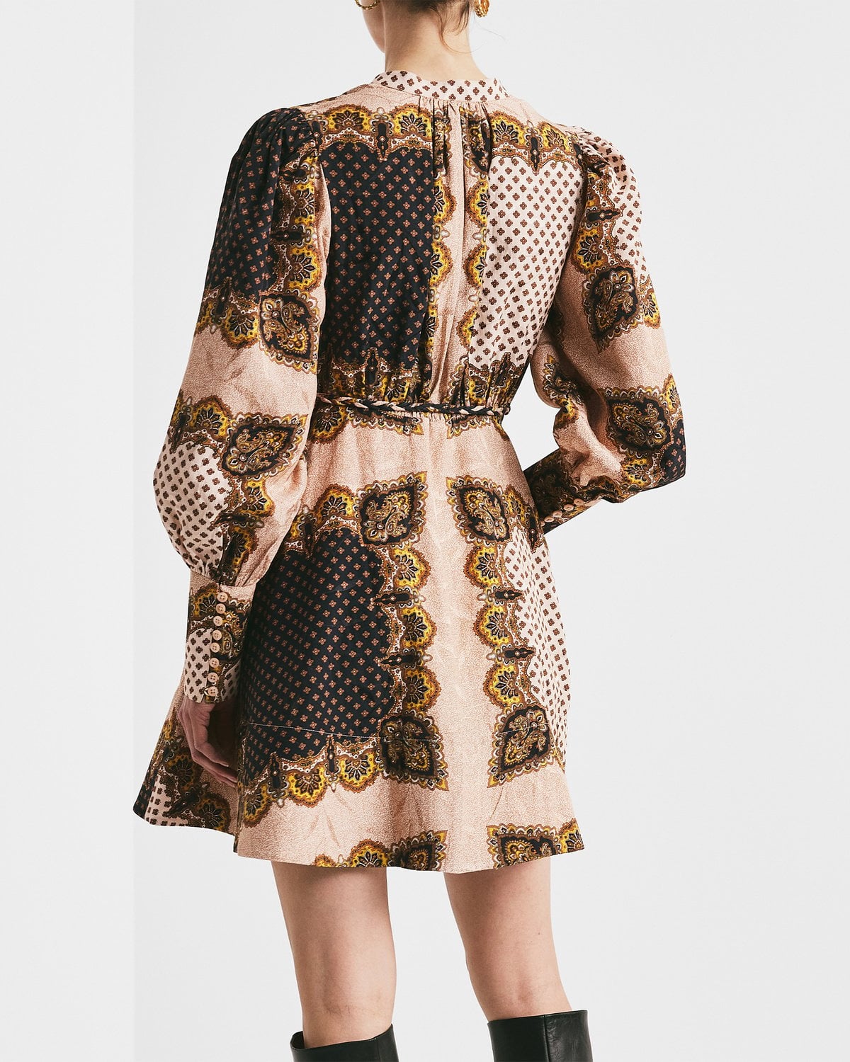 Jacquard Mini Dress, Vintage Paisley. Image #4