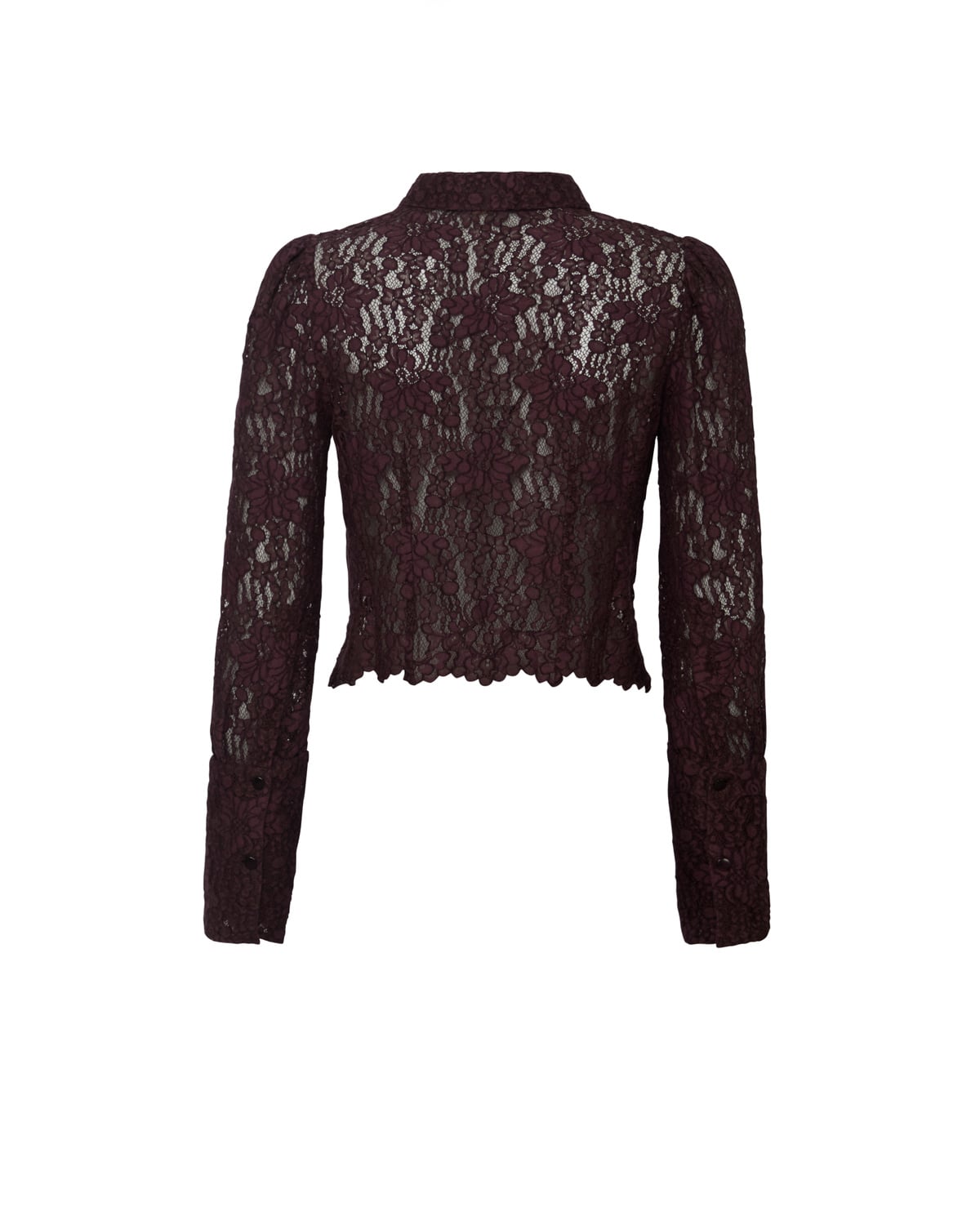 Lace Shirt, Burgundy. Image #2