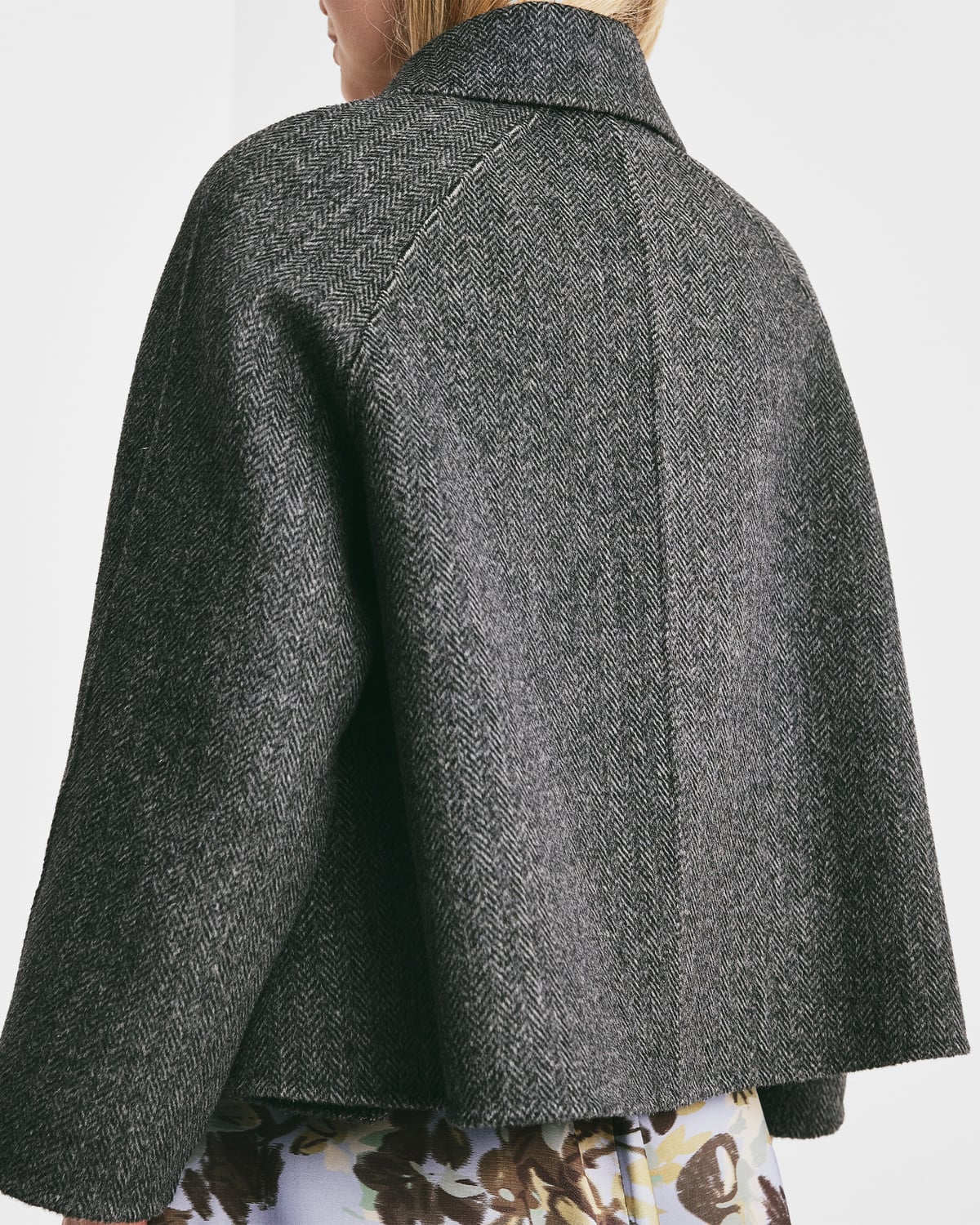 Tailored A-line Jacket, Grey Melange. Image #2