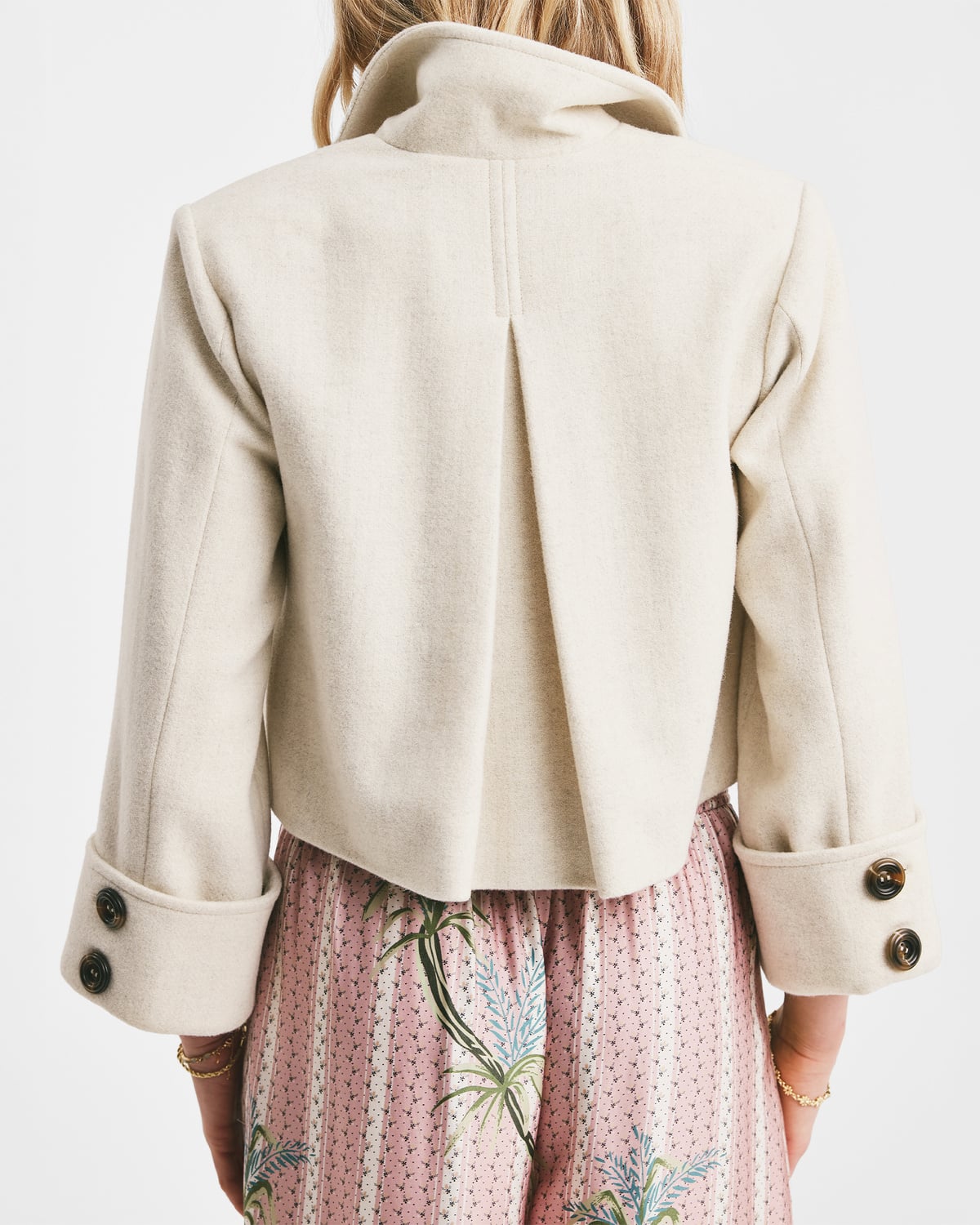 Tailored Structured Jacket, Vintage White. Image #3