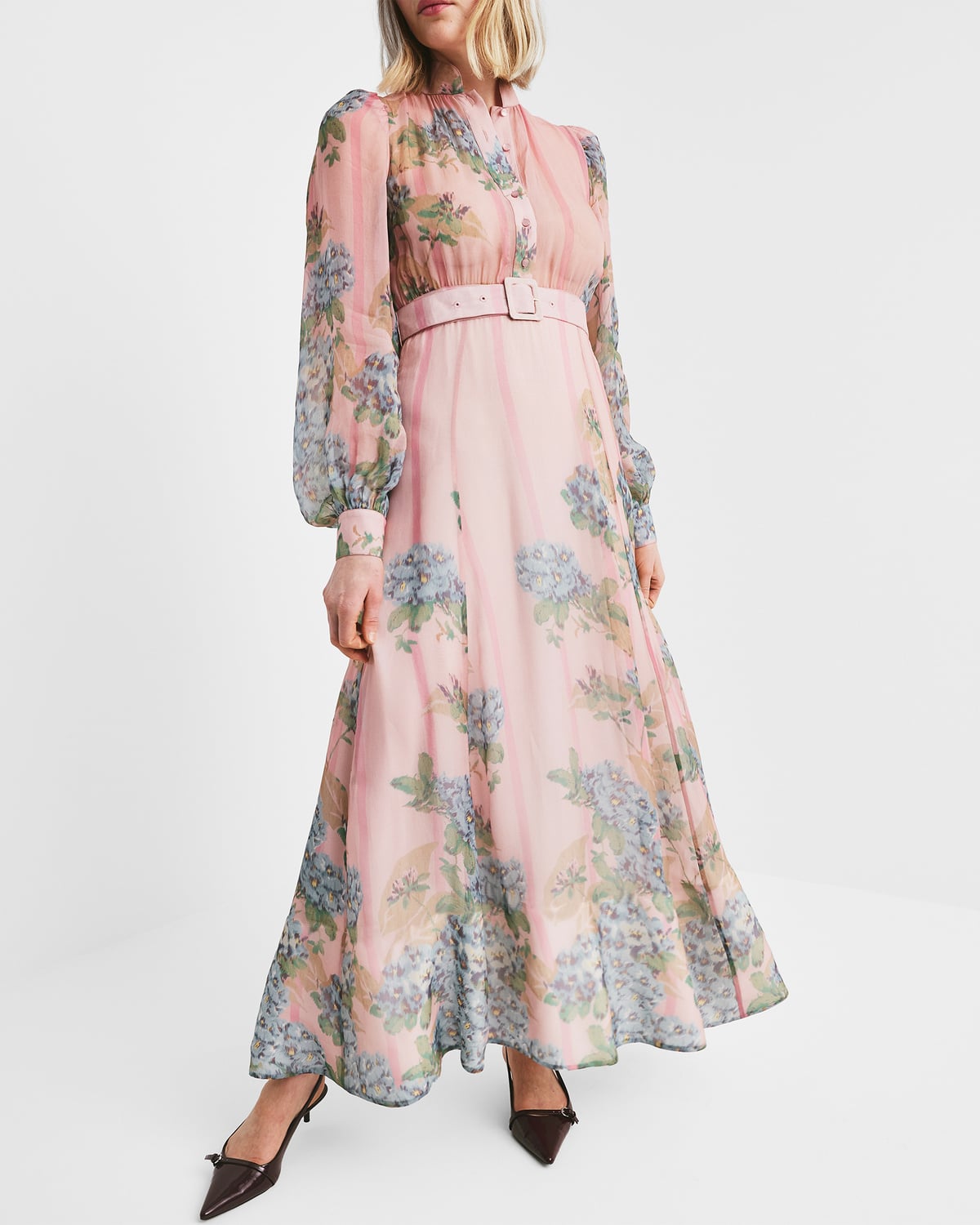 Organza Belt Dress, Blue Wallpaper. Image #2