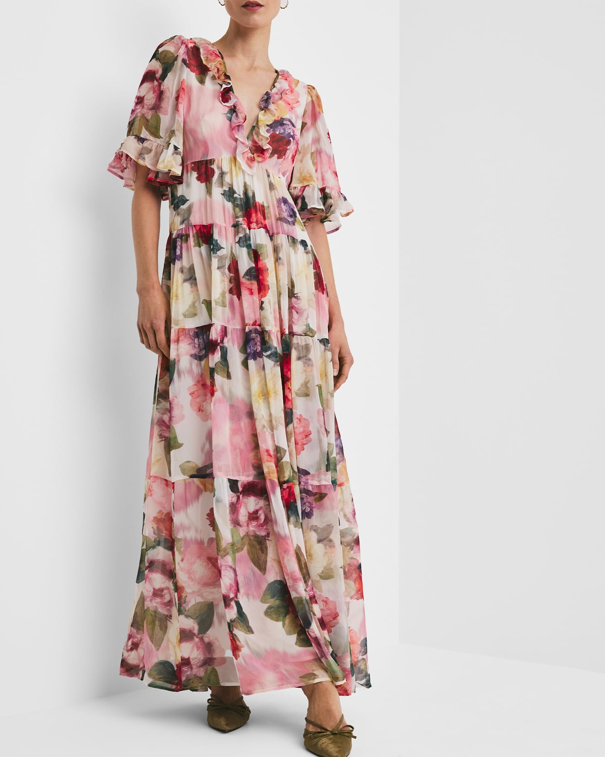 Organza Ruffle Dress, Breeze. Image #1