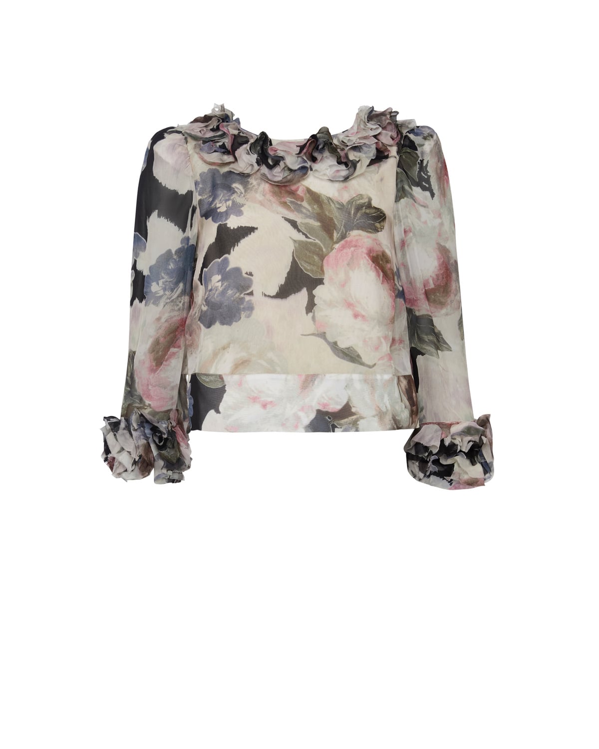Organza Frilly Top, Fluid. Image #1