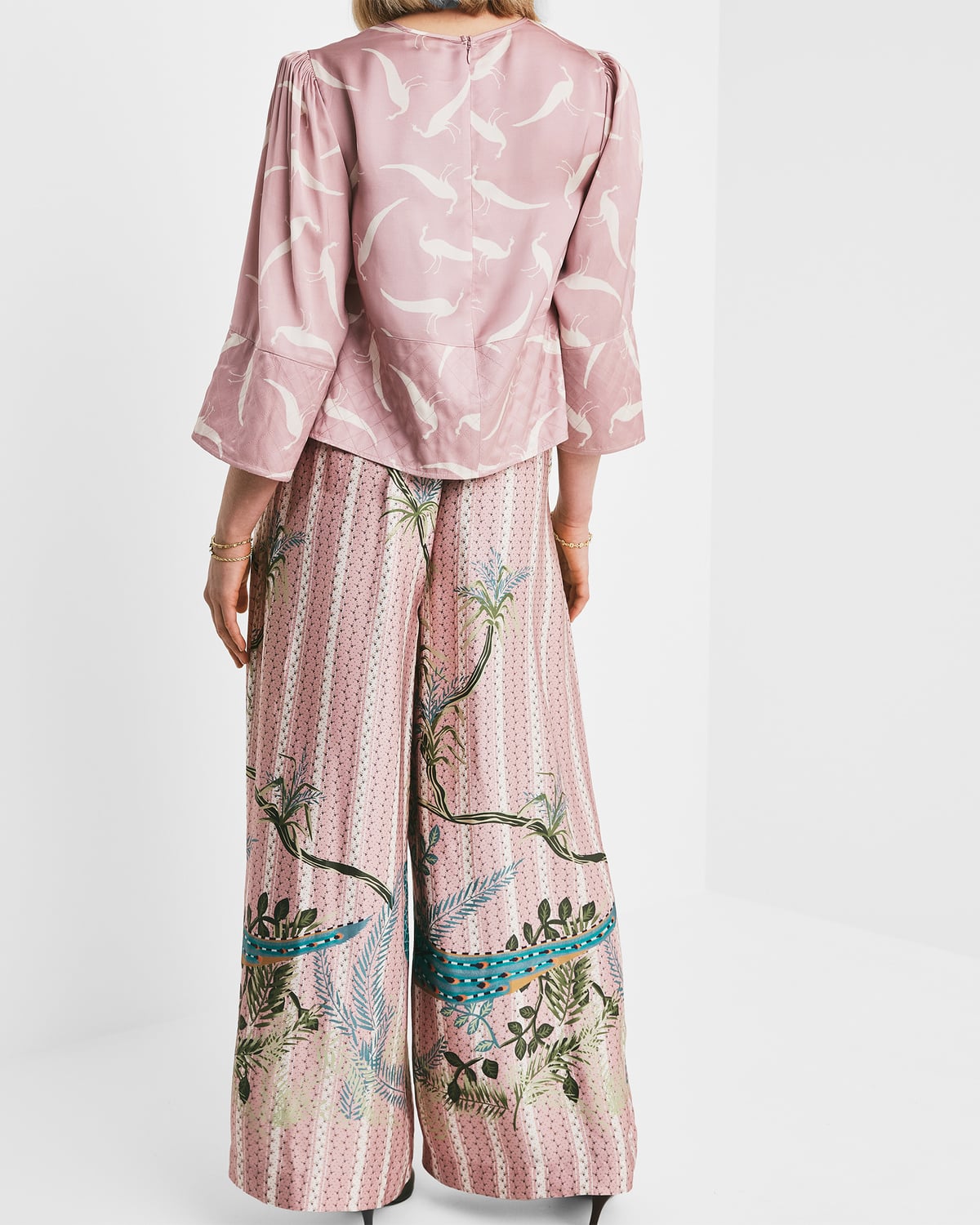 Satin Trousers, Peacock. Image #4