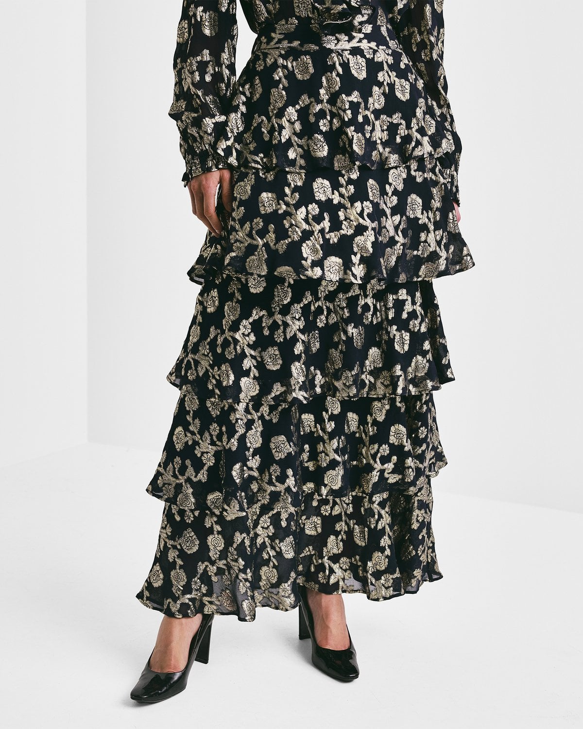 Georgette Skirt, Anthracite. Image #1