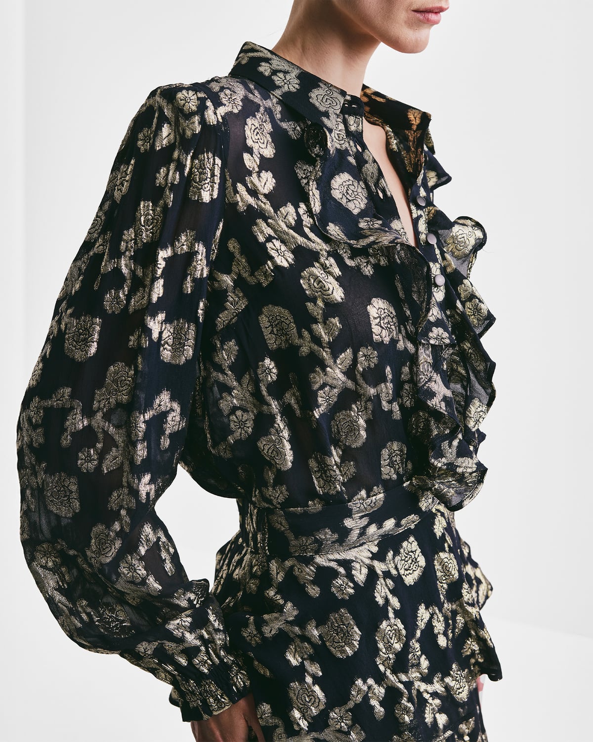 Georgette Blouse, Anthracite. Image #1