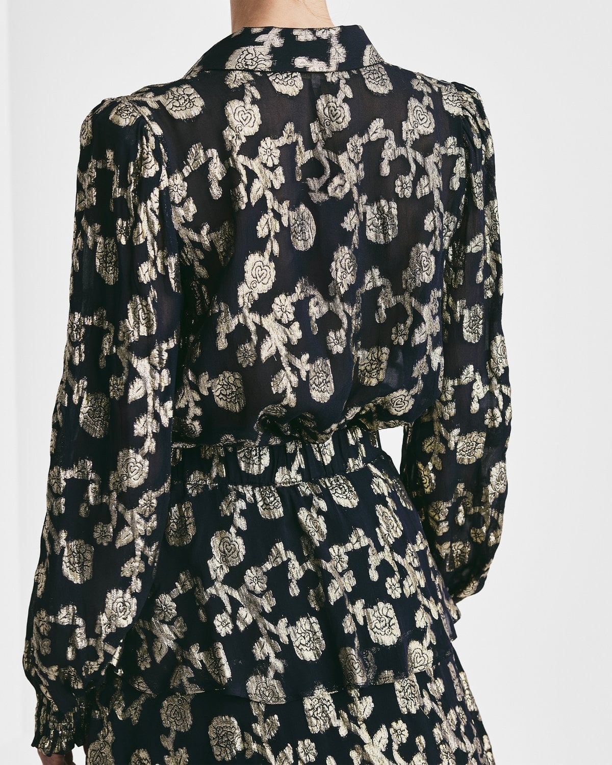 Georgette Blouse, Anthracite. Image #2