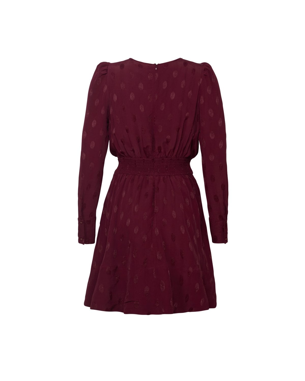 Viscose Mini Dress, Burgundy. Image #2