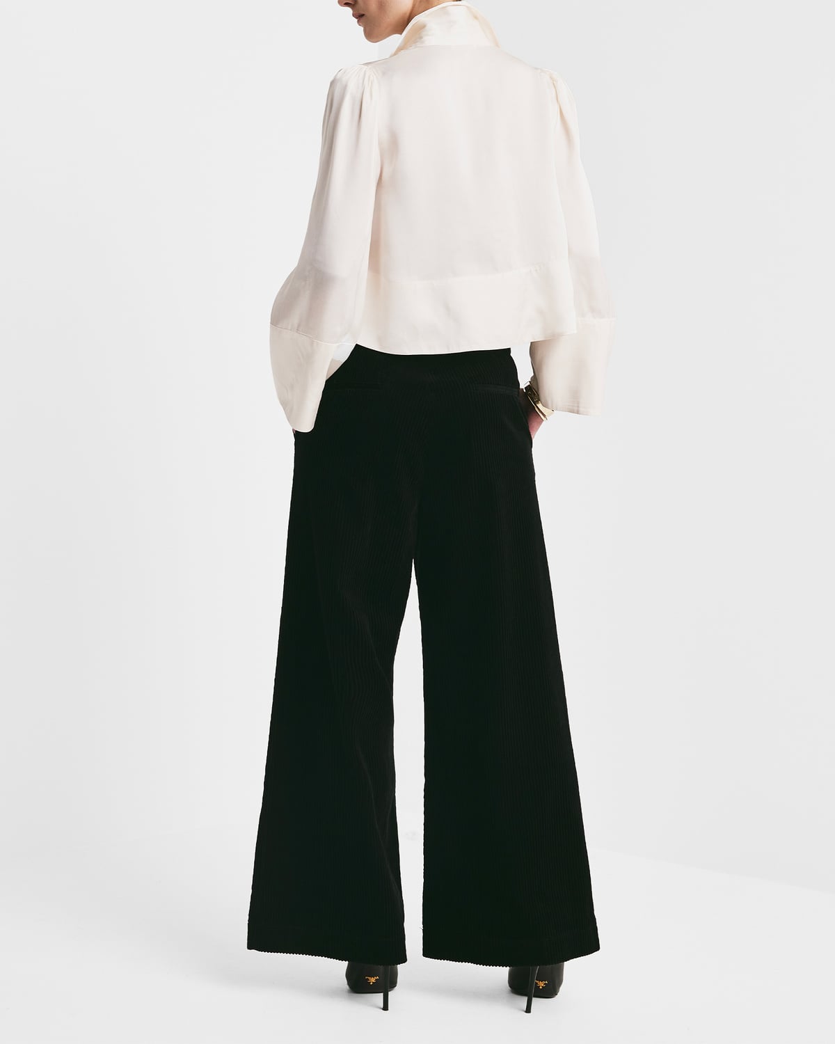 Satin Shirt, Vintage White. Image #4