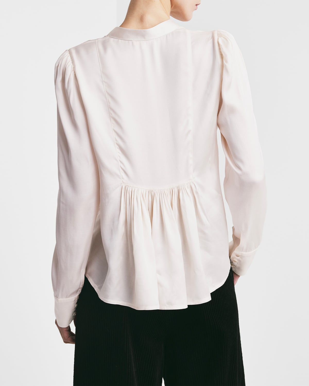 Satin Blouse, Vintage White. Image #3