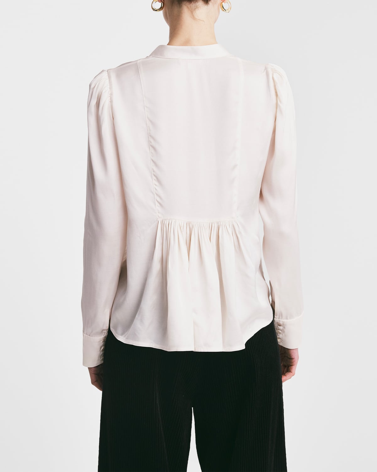 Satin Blouse, Vintage White. Image #4