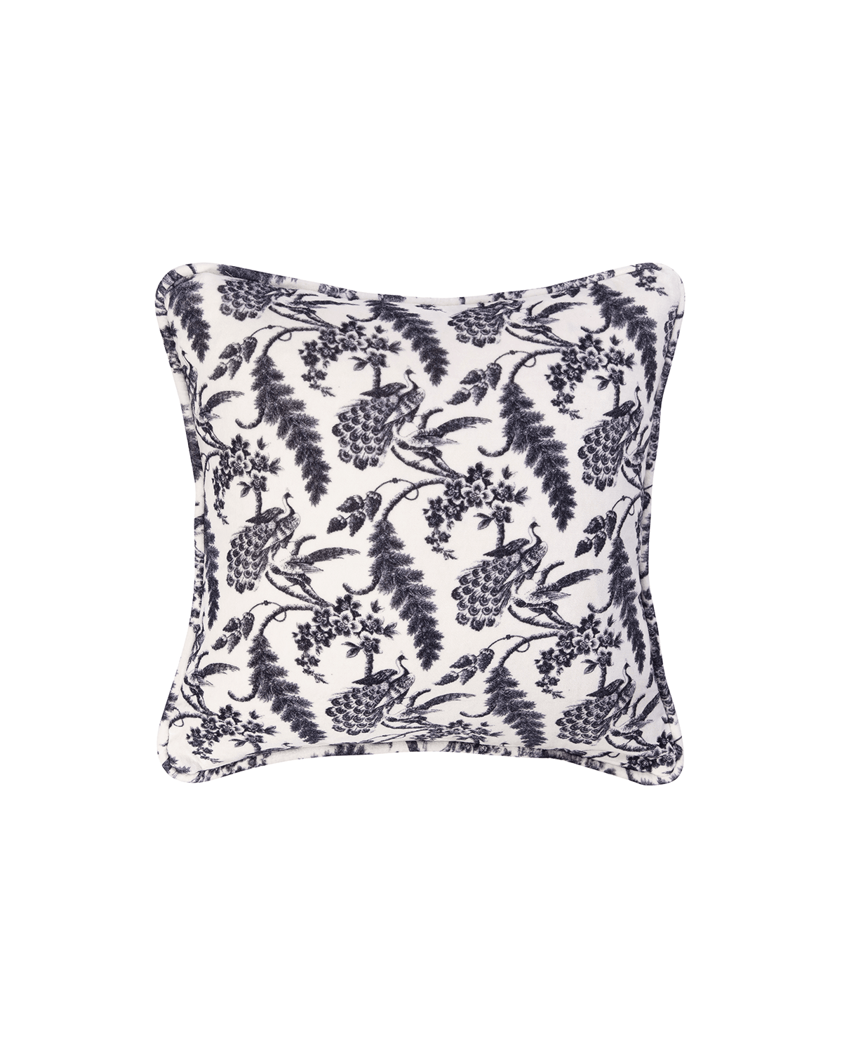 Cushion Cover 50x50 Velvet, Vintage Blue Bird. Image #1