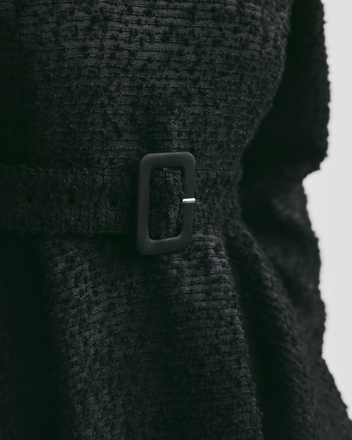 Bouclé Belt Dress, Black. Image #5