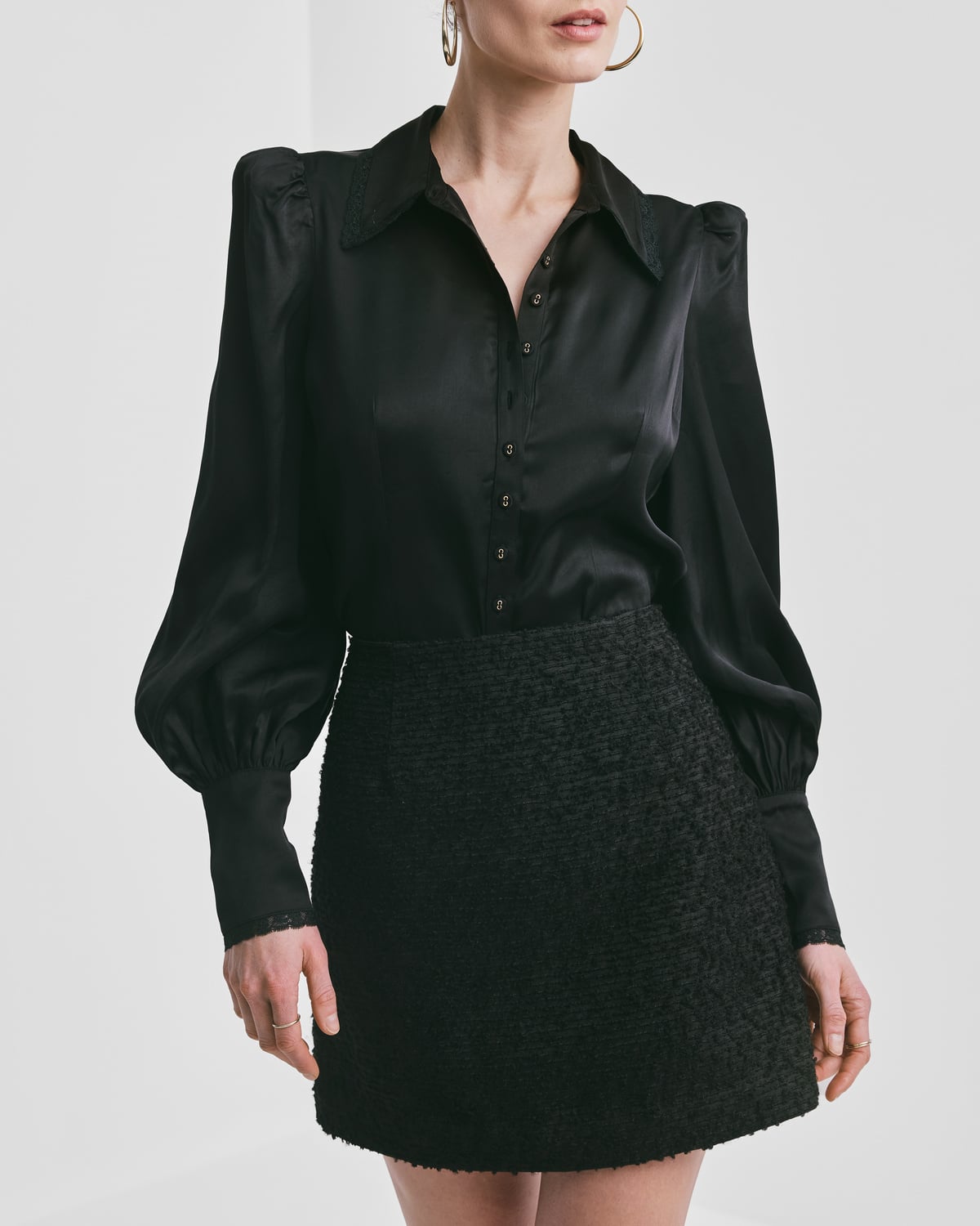 Bouclé Skirt, Black. Image #1