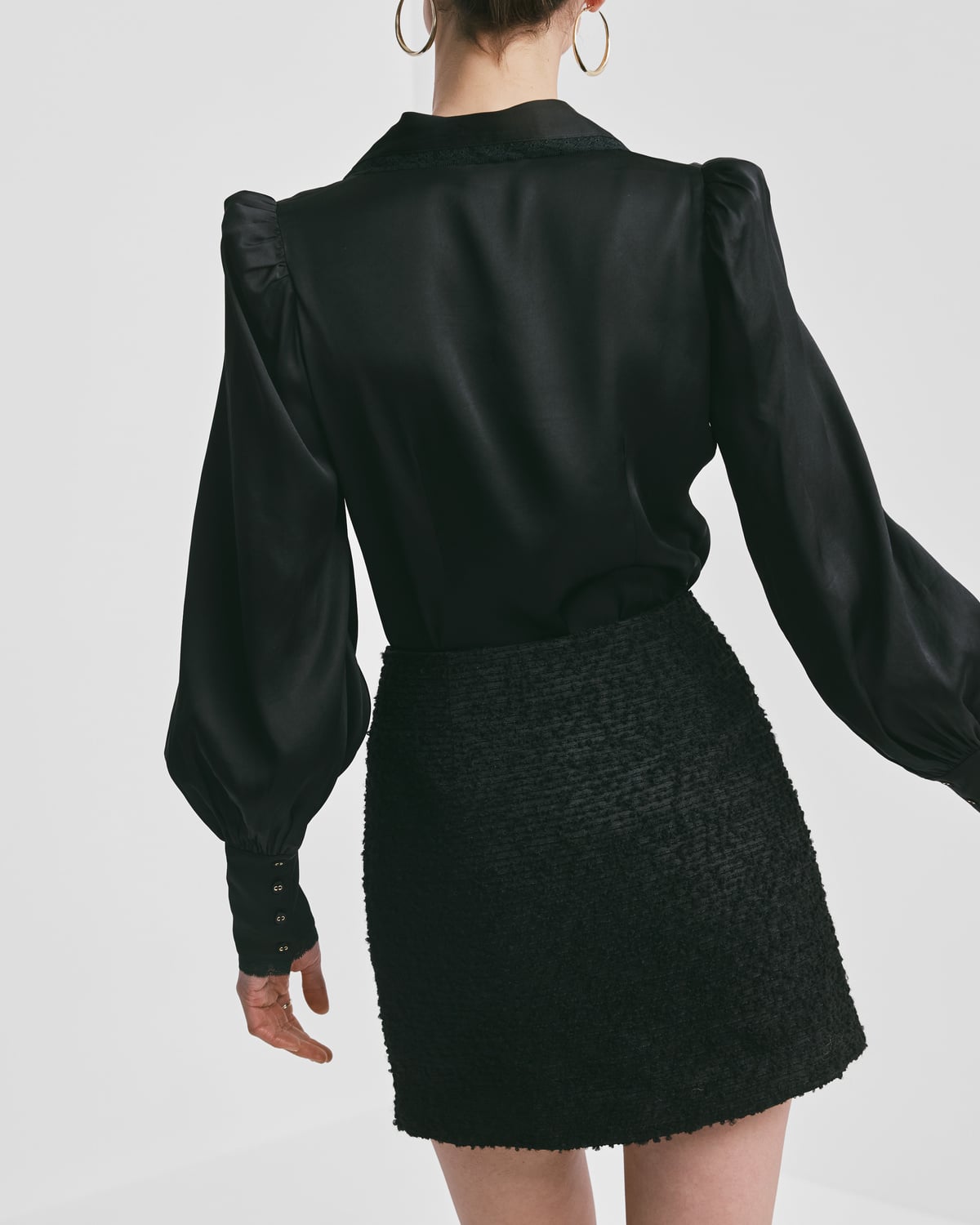 Bouclé Skirt, Black. Image #4