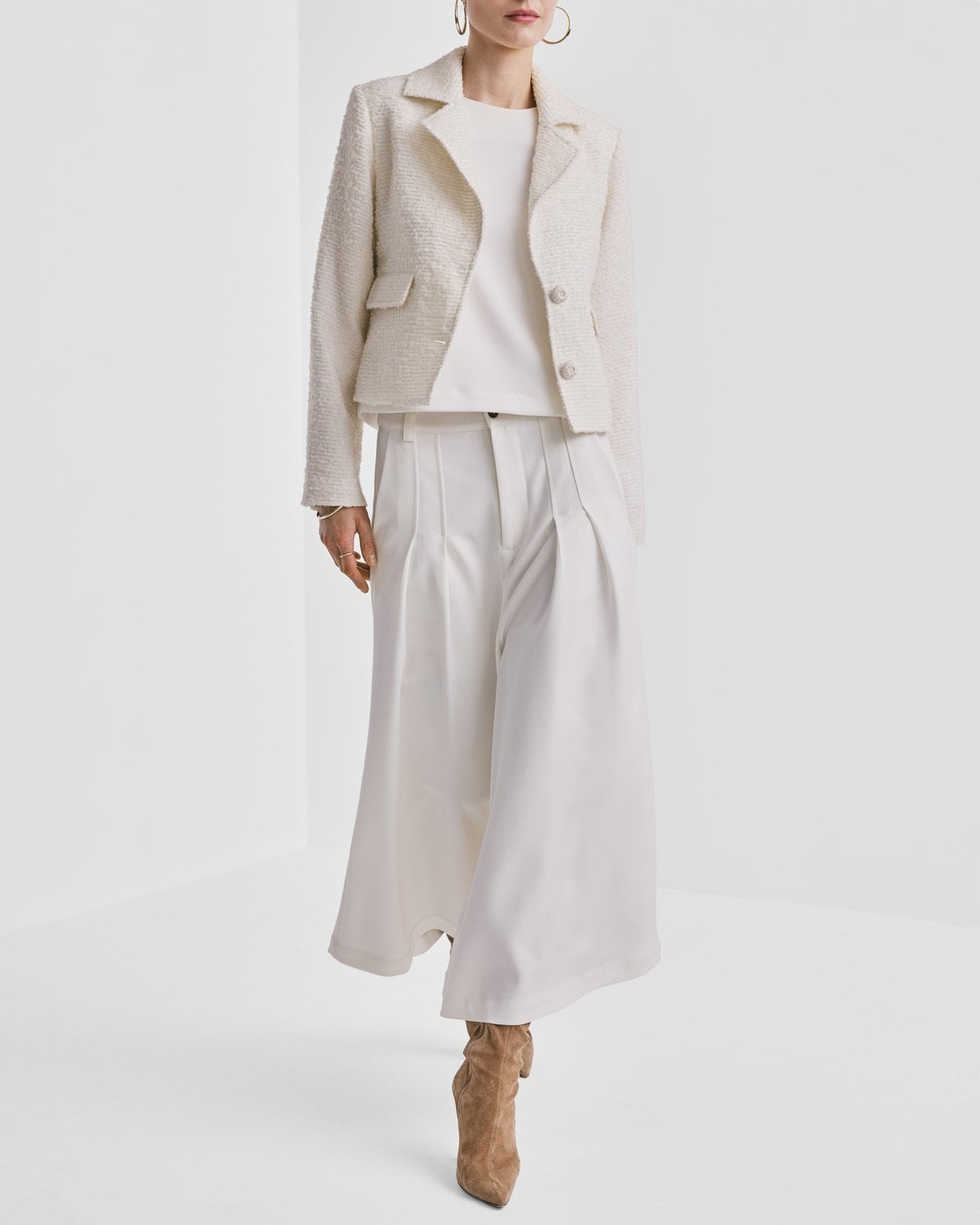 Bouclé Jacket, Off White. Image #2