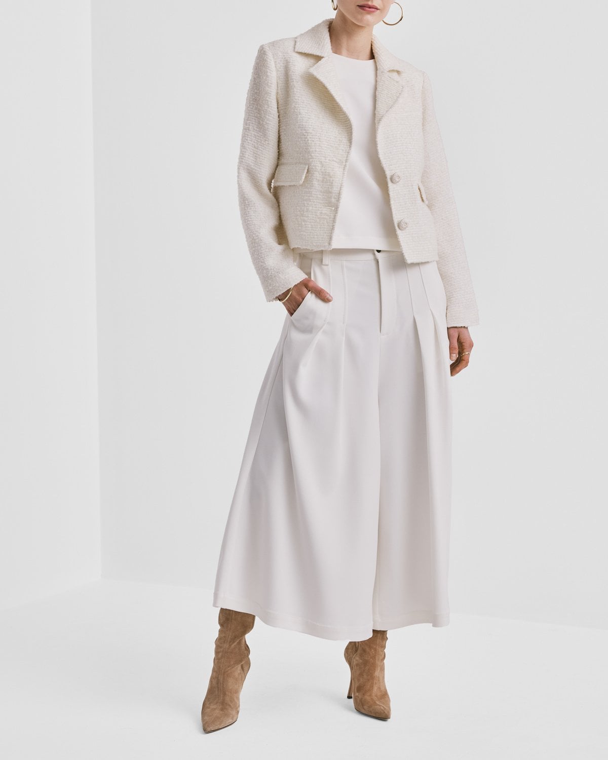 Bouclé Jacket, Off White. Image #4