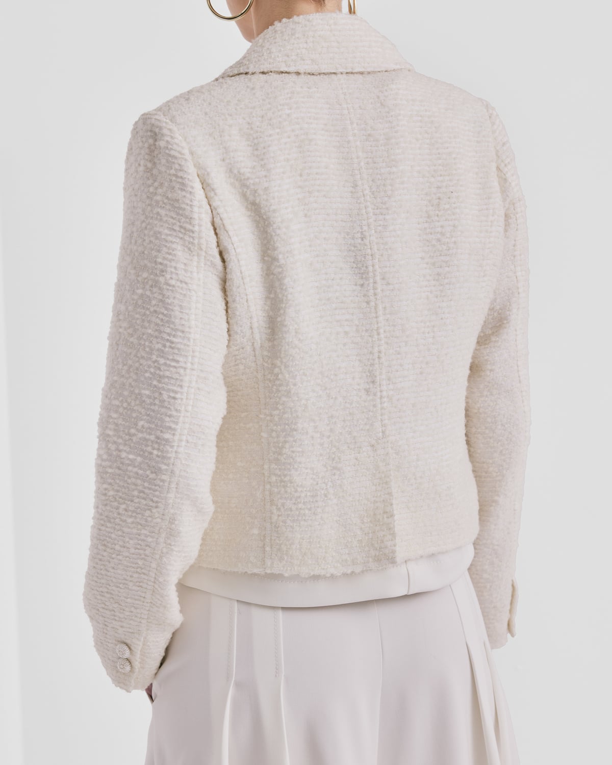Bouclé Jacket, Off White. Image #6