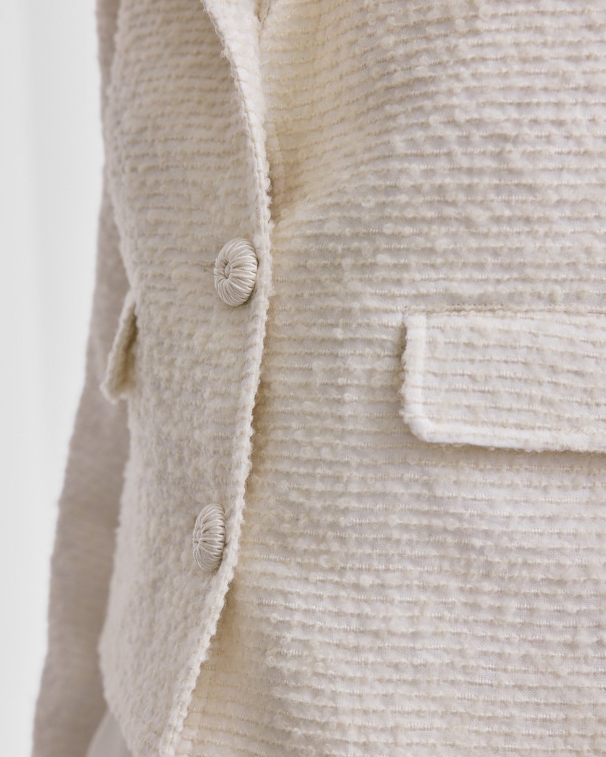 Bouclé Jacket, Off White. Image #5