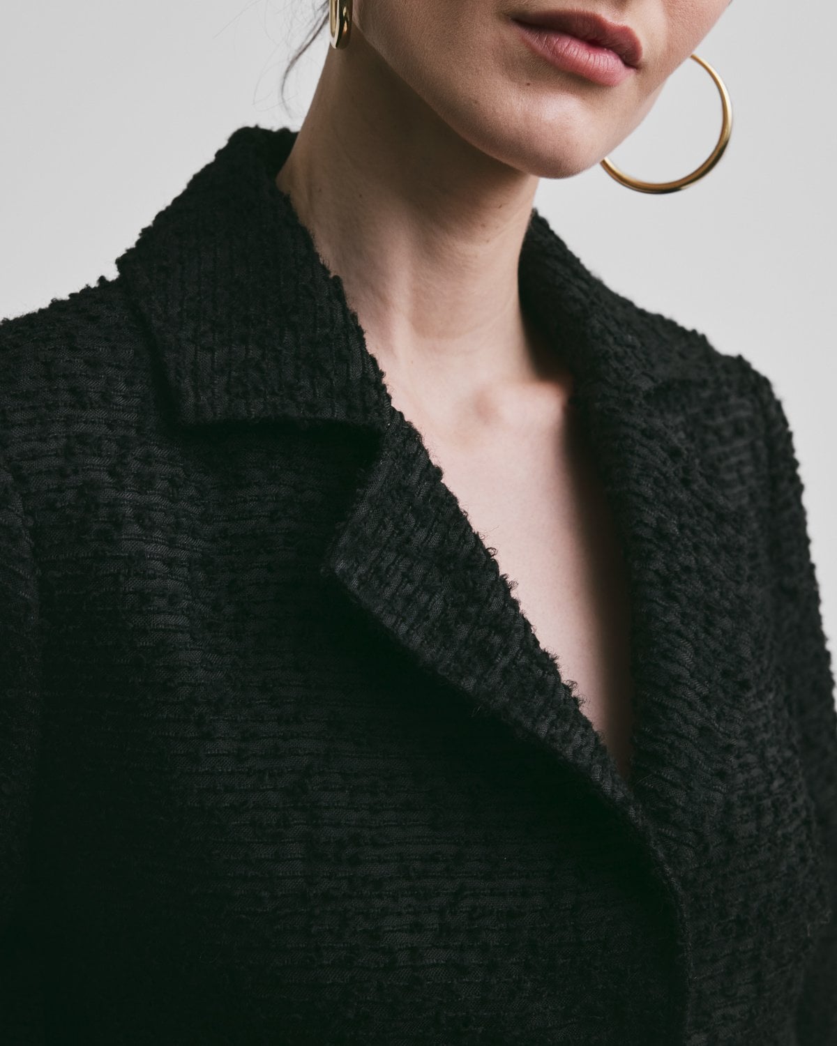 Bouclé Jacket, Black. Image #2