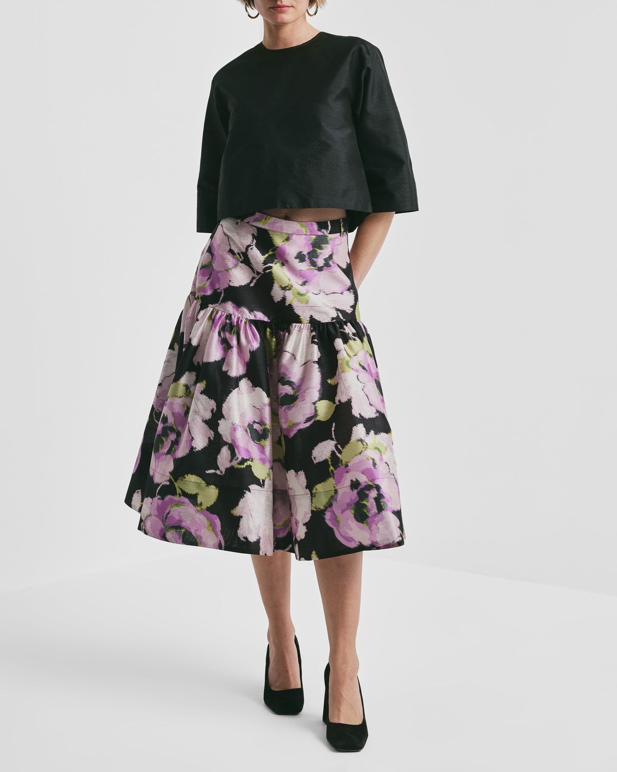 Taffeta Midi Skirt, Grace. Image #1
