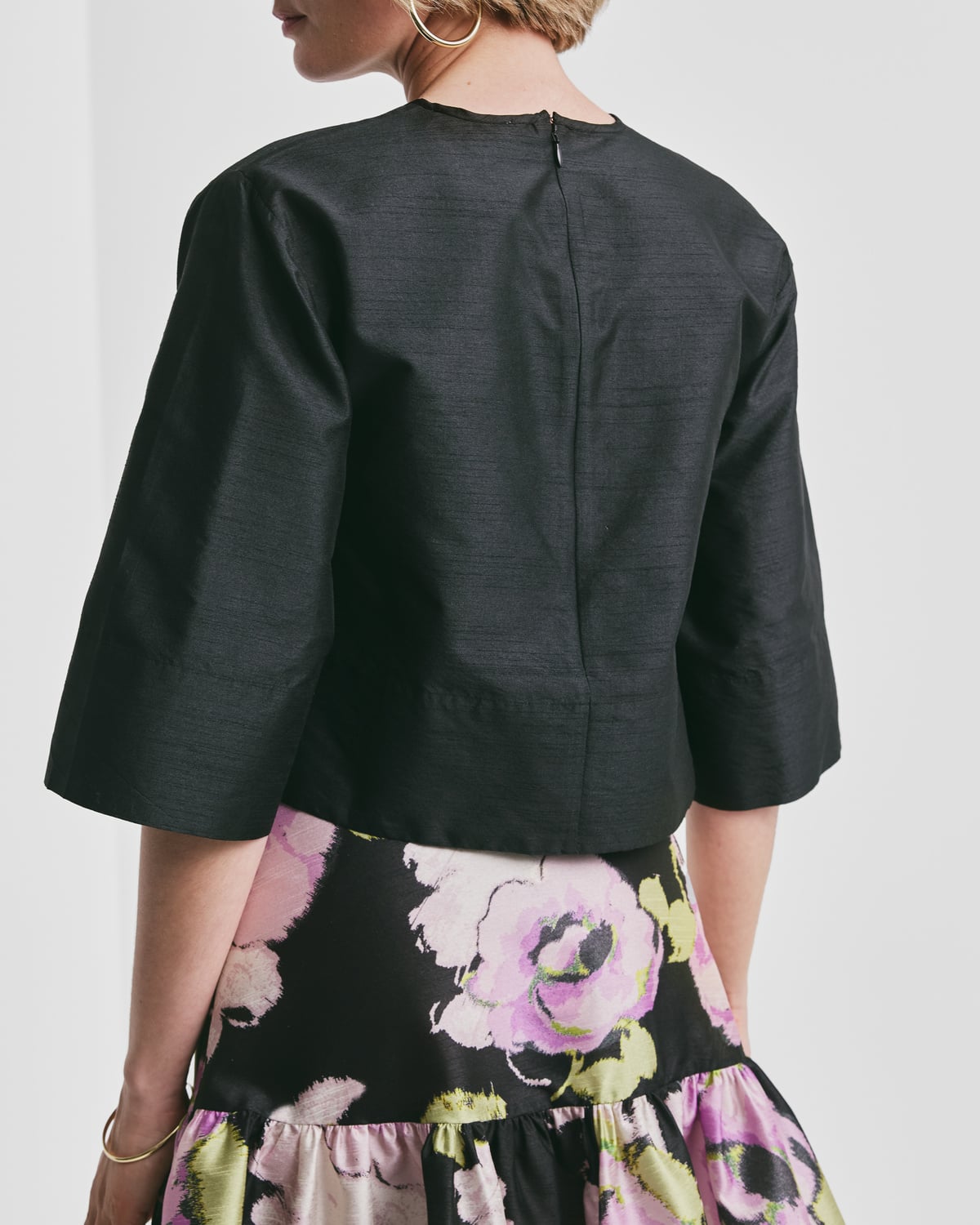 Taffeta Top, Black. Image #2