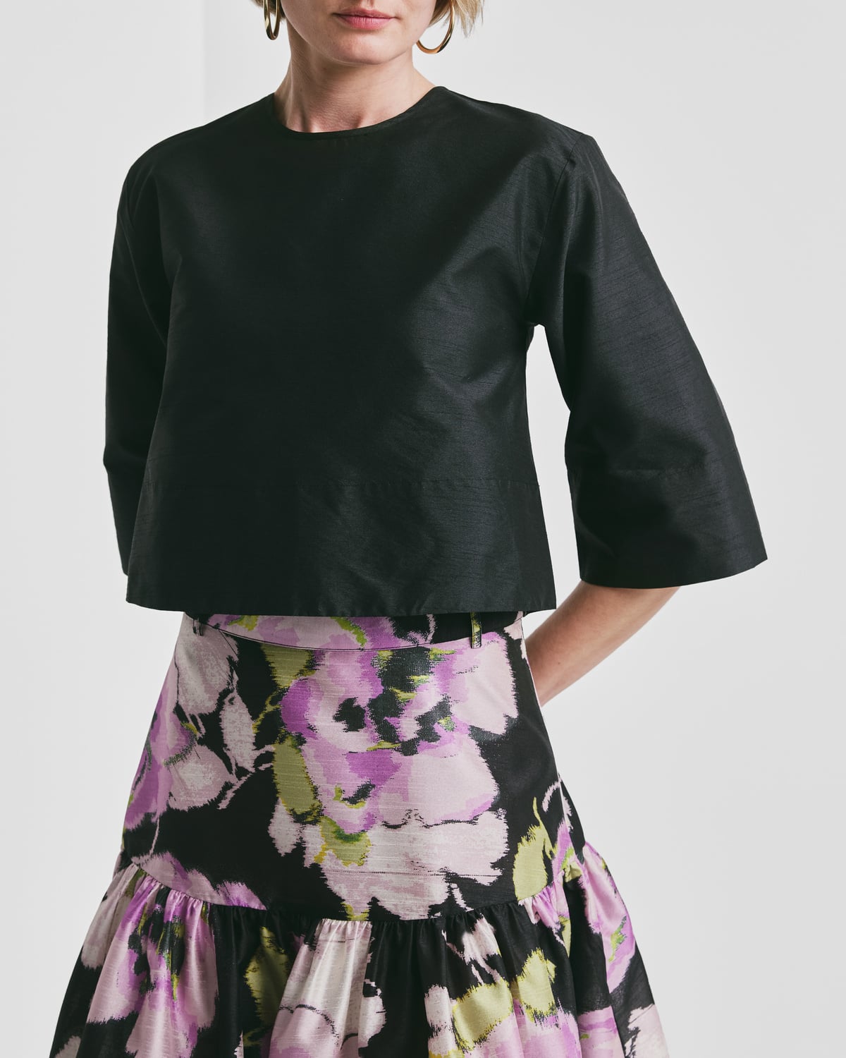 Taffeta Top, Black. Image #1