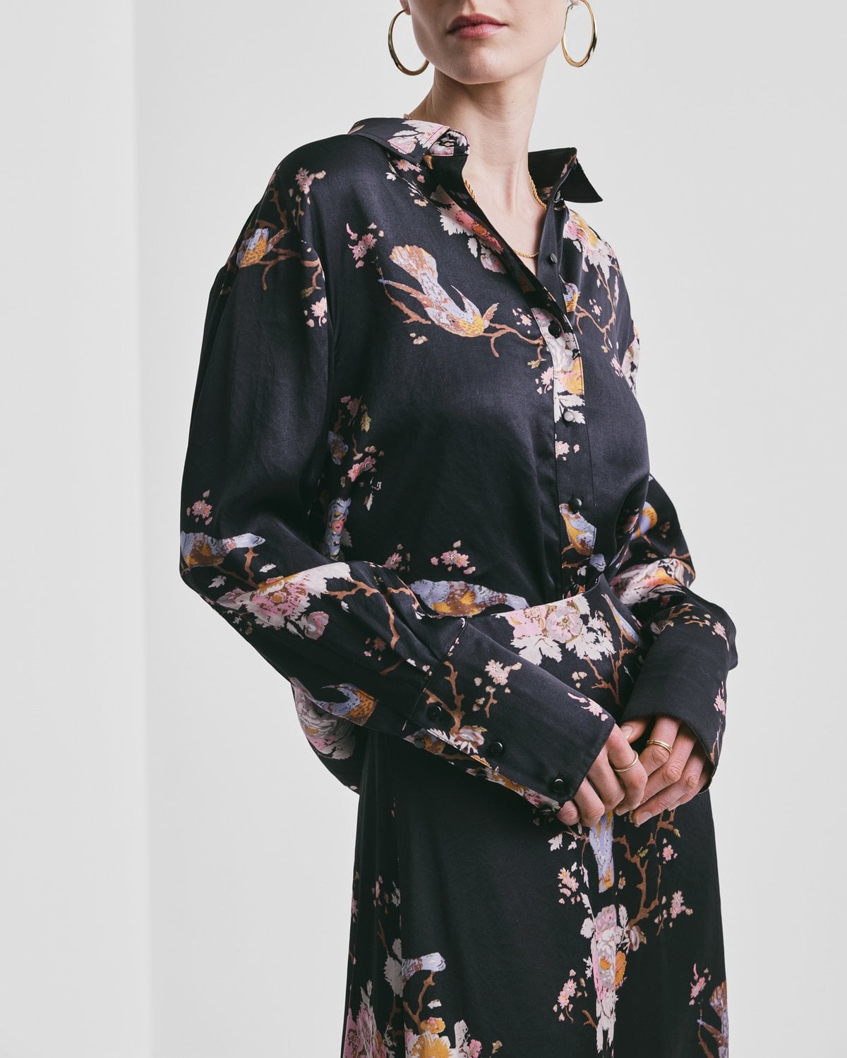 Satin Shirt, Midnight Birds. Image #1