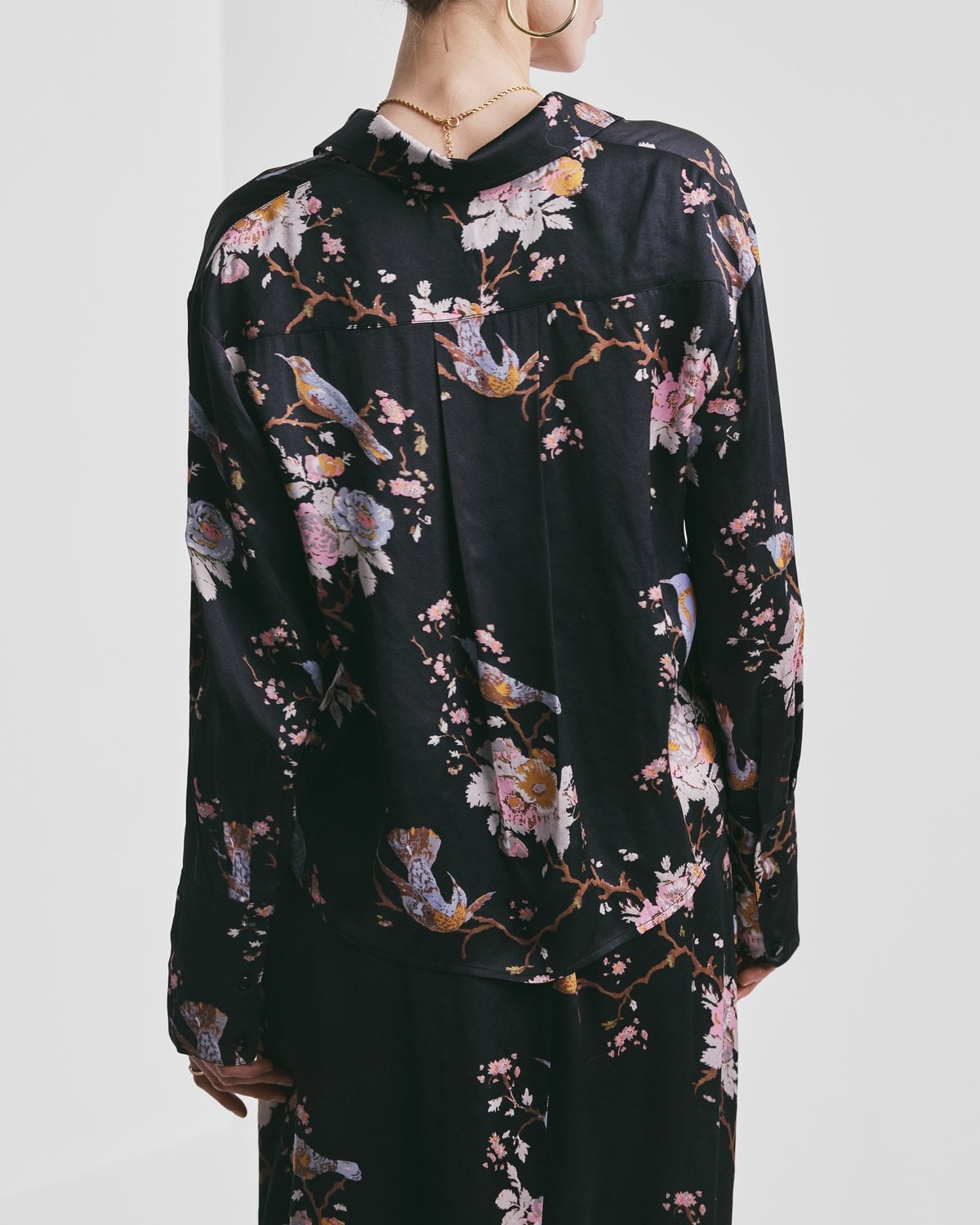 Satin Shirt, Midnight Birds. Image #3