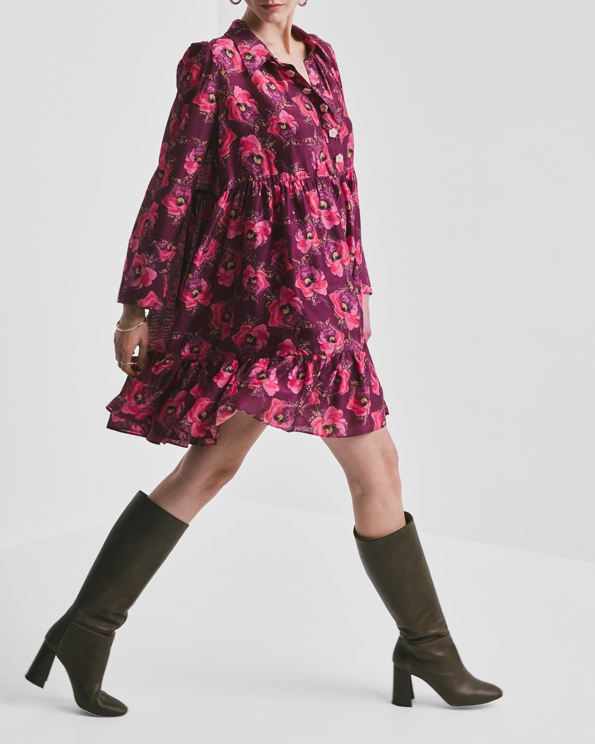 Striped Organza Shirt Dress, Romance. Image #4