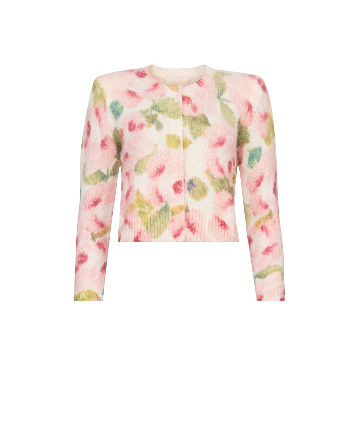 Hairy Knit Jacket, Blush Rose. Image #1