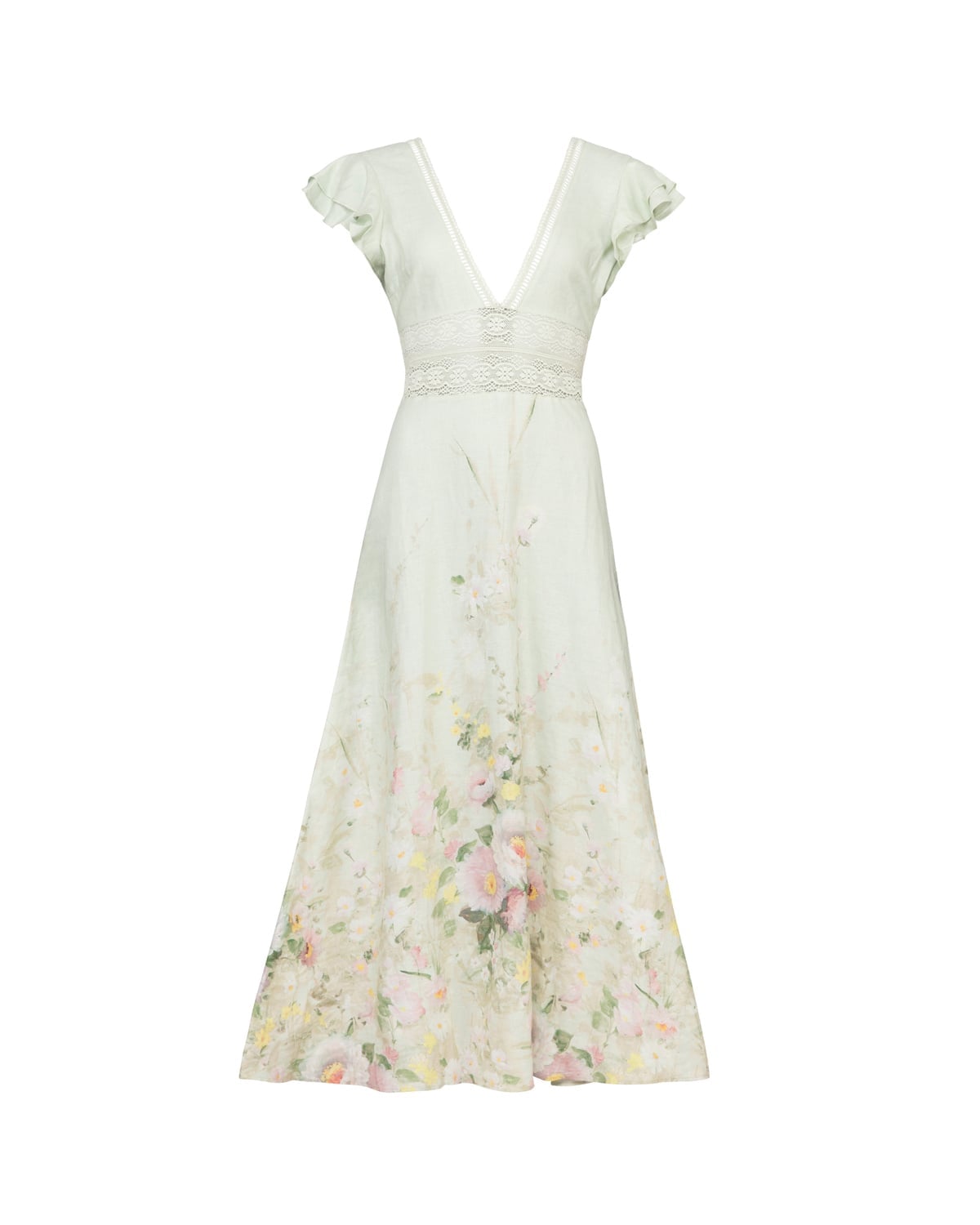 Linen V-Neck Dress, Harmony. Image #1