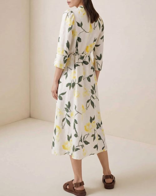chinese dress ladies The L.A. Button Down Asymmetric Wrap Midi Dress Espresso (Final Sale) Xs / Espresso