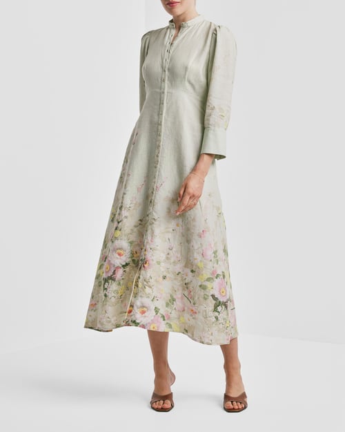 byTiMo | Linen Button-Down Dress - Bluebell