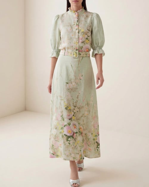 byTiMo | Linen Button-Down Dress - Bluebell
