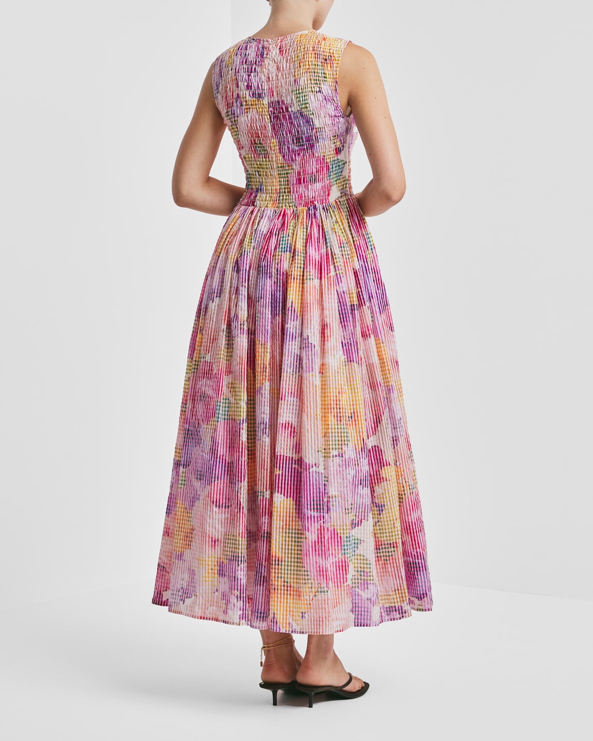 Checks Maxi Dress, Confetti. Image #4