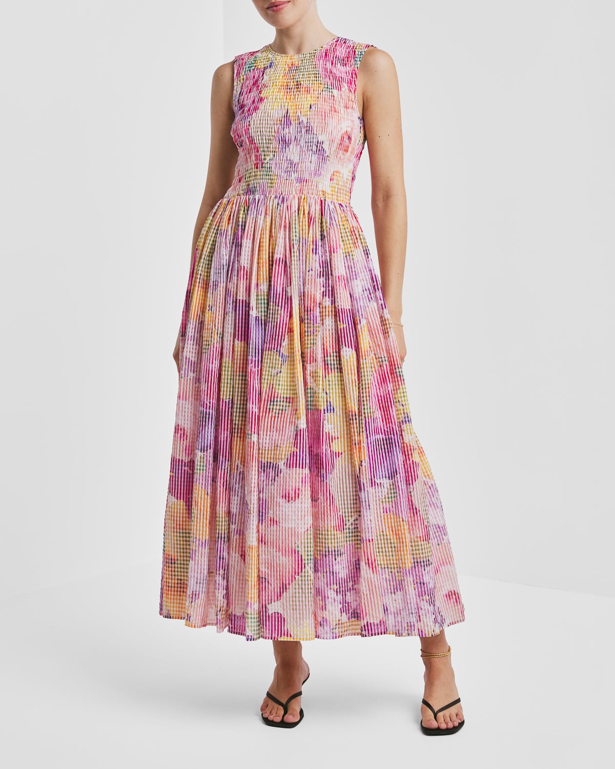 Checks Maxi Dress, Confetti. Image #3