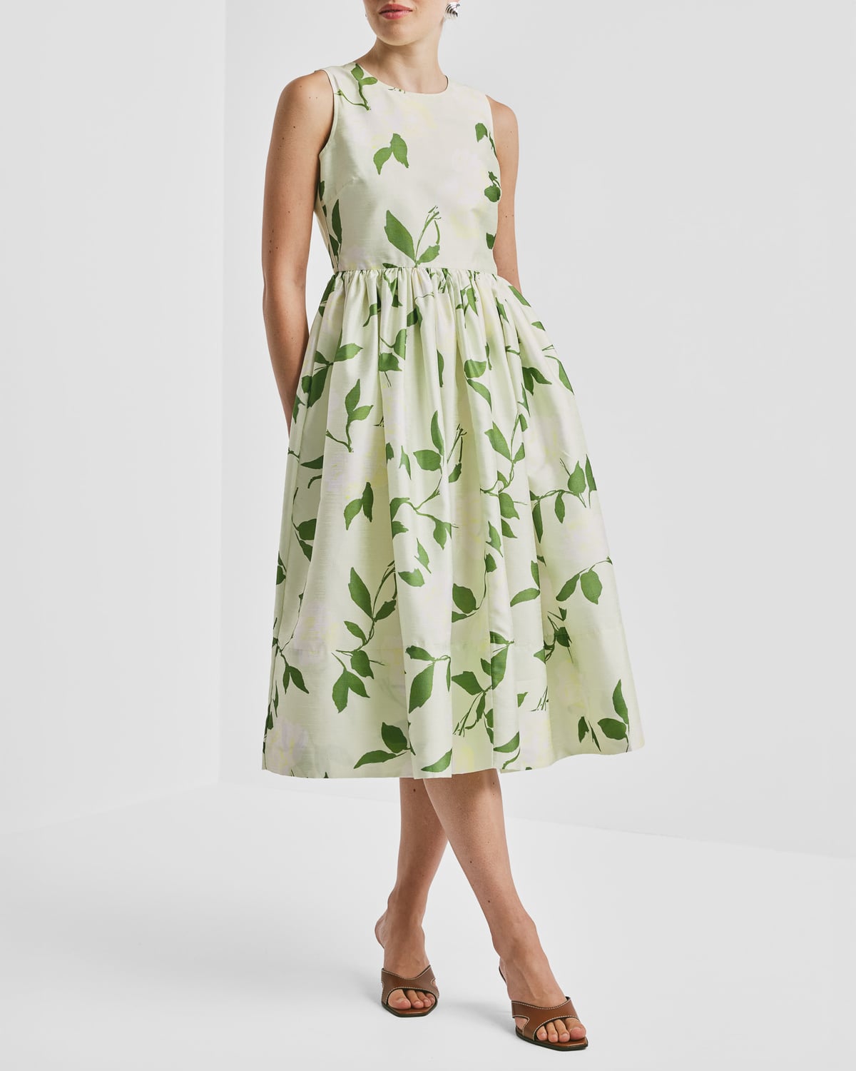 Taffeta Midi Dress, Soft pastel. Image #4