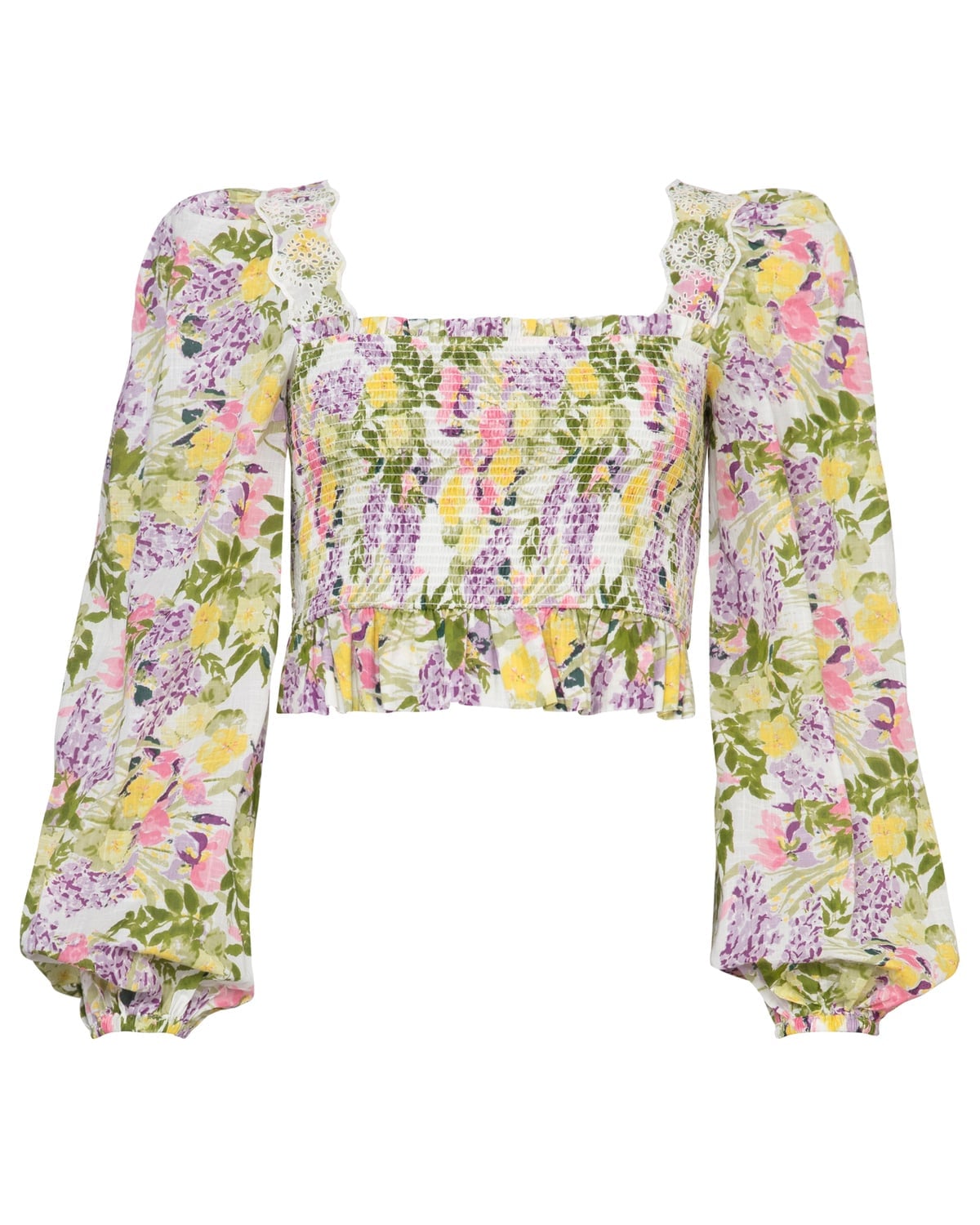 Cotton Slub Top, Summer Lilacs. Image #1