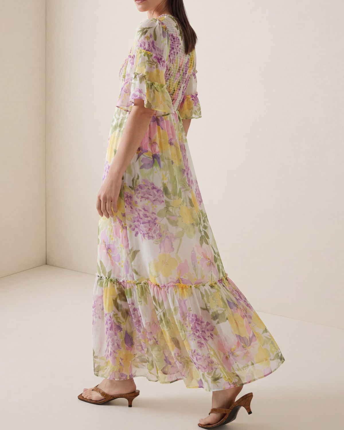 Organza Smocking Dress, Springfield. Image #3