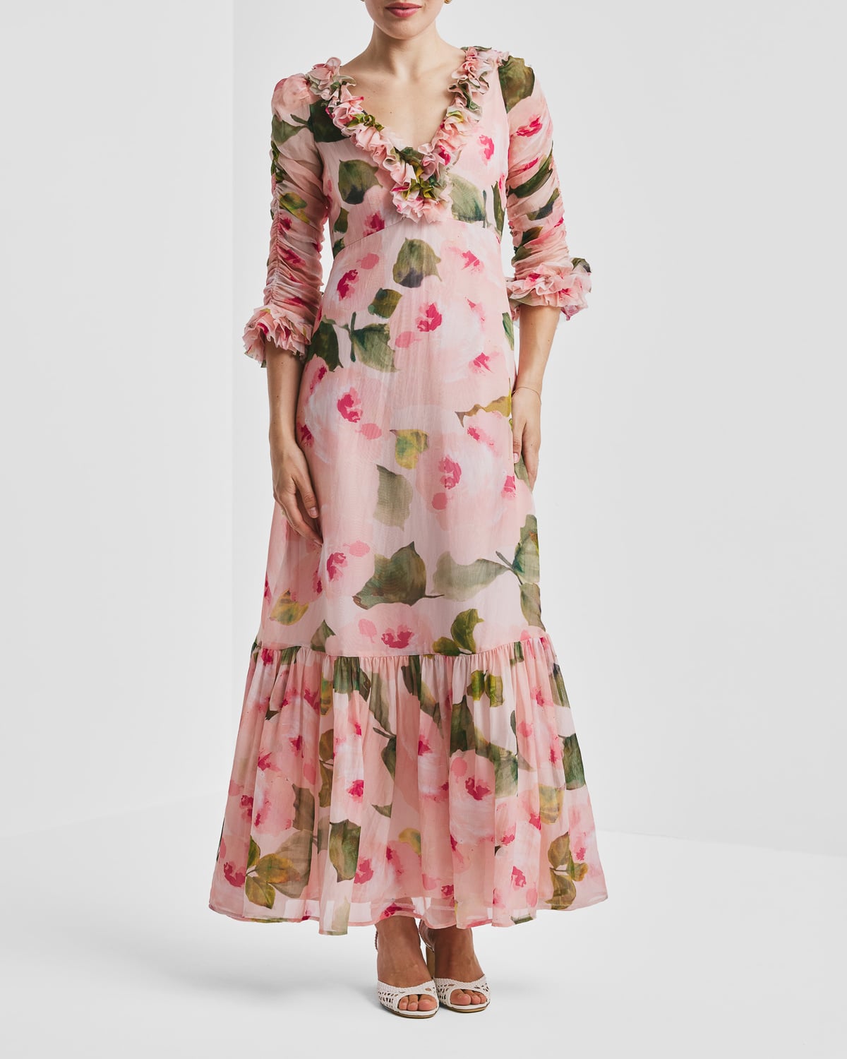 Organza Ruffle Dress, Rosette. Image #2