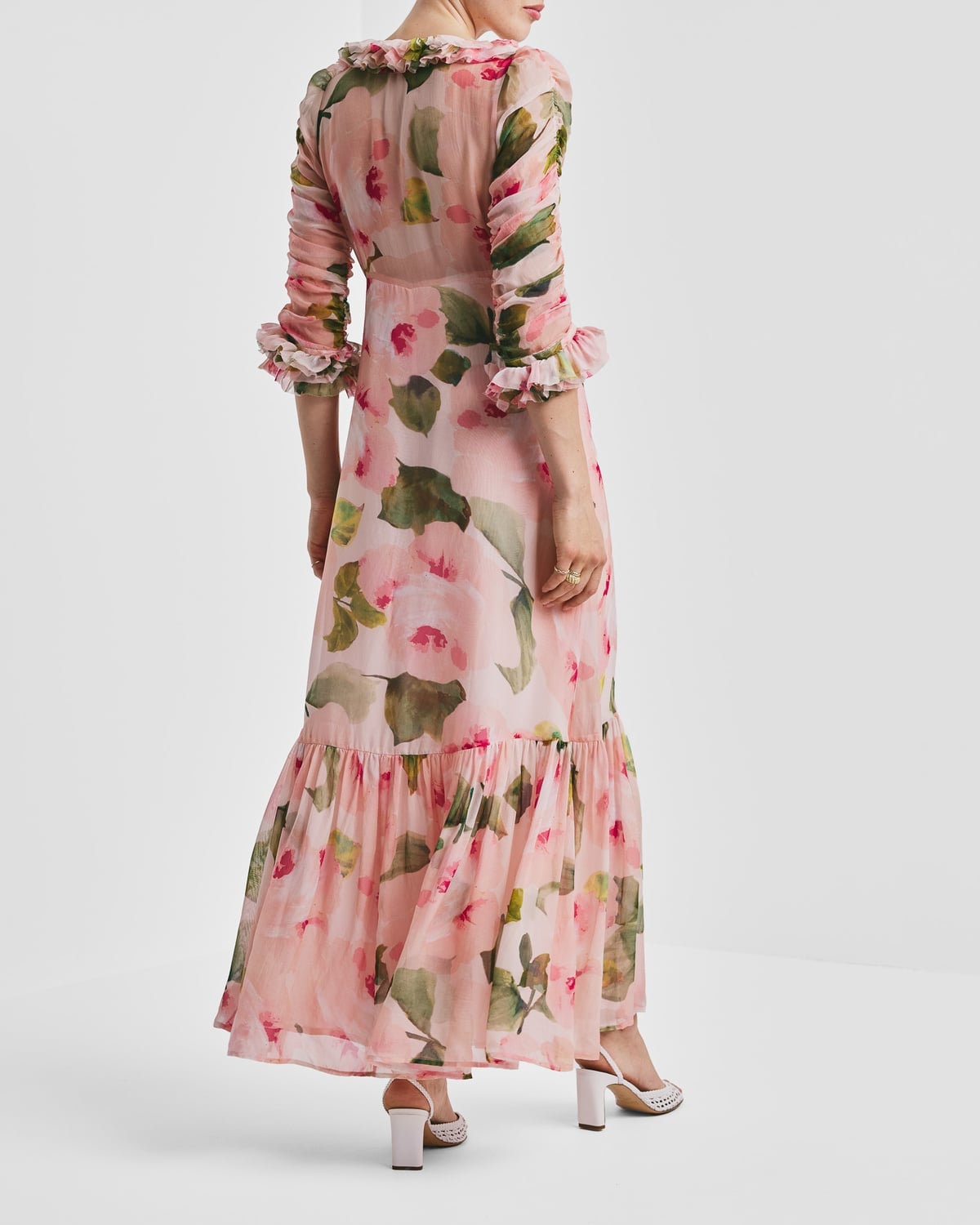 Organza Ruffle Dress, Rosette. Image #3