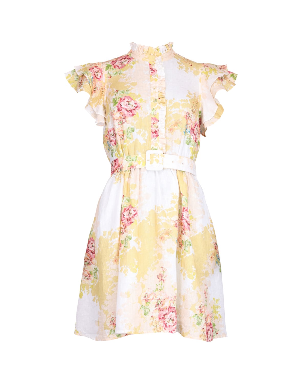 Linen Ruffle Dress, Amore. Image #1