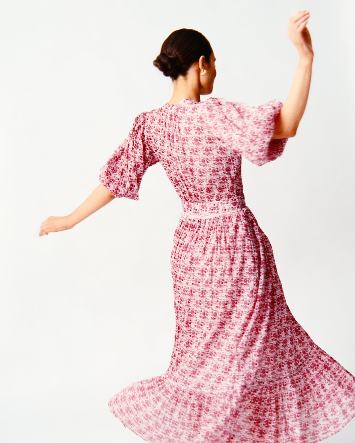 Twisted Midi Dress, Wildflowers. Image #3