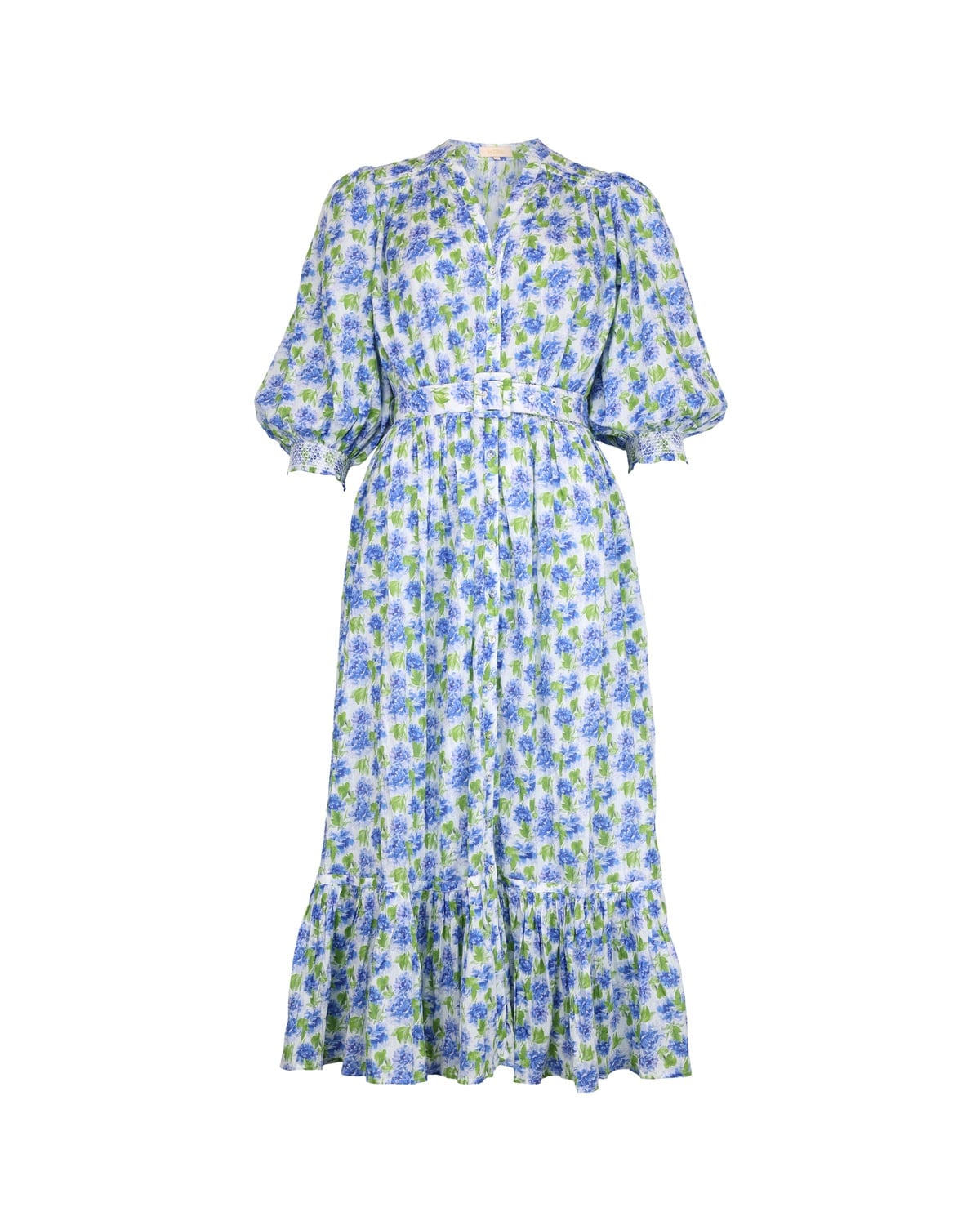Twisted Midi Dress, Peonies. Image #1