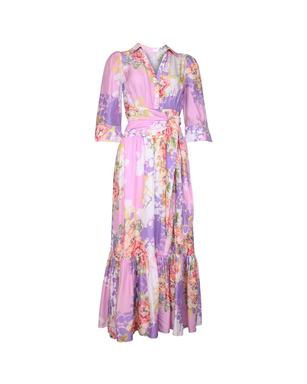 Organza Tieband Dress, Purple Meadow. Image #2