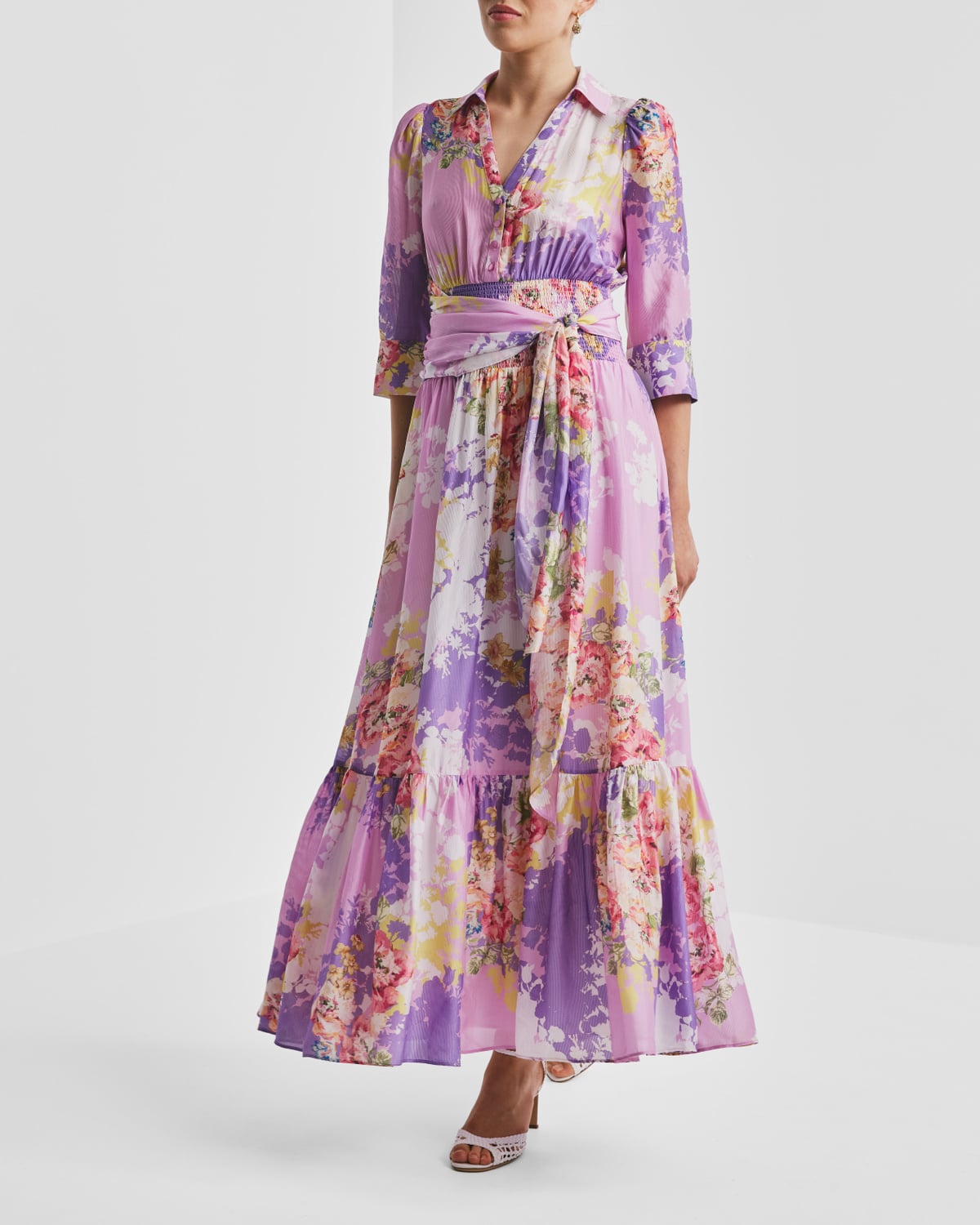Organza Tieband Dress, Purple Meadow. Image #4